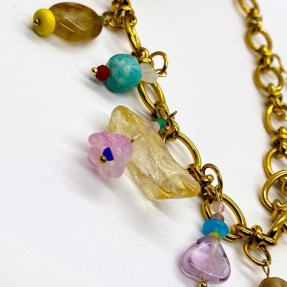 NEW Funky Glass Chunky Charm Necklace - Picture 9 of 16